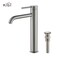 Kibi Circular Single Handle Bathroom Vessel Sink Faucet with Pop Up Drain C-KBF1009BN-KPW101BN - alternate 1